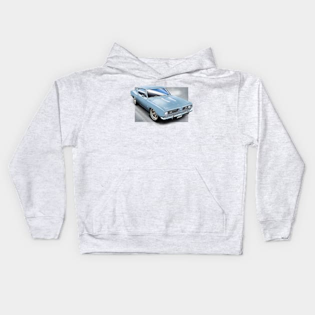 1968 Valiant Barracuda Kids Hoodie by stefansautoart